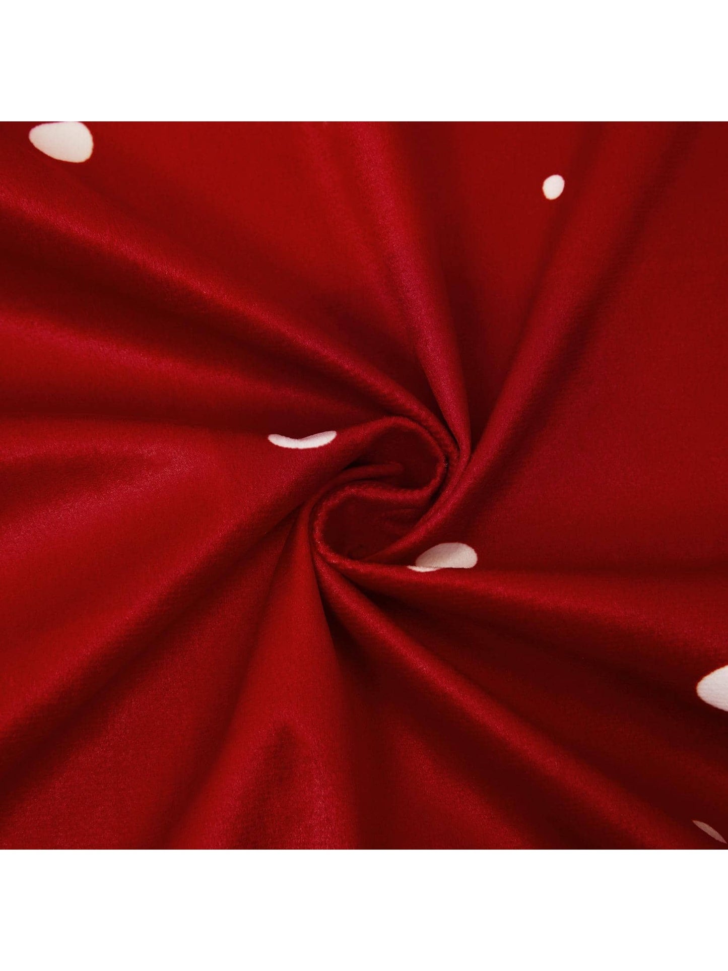 Christmas Curtains for Living Room, Red Velvet Long Window Curtains, Floral Snowflake Decoration Curtains, Thermal Insulated Room Darkening Curtains, 2/4 Panels Set Red