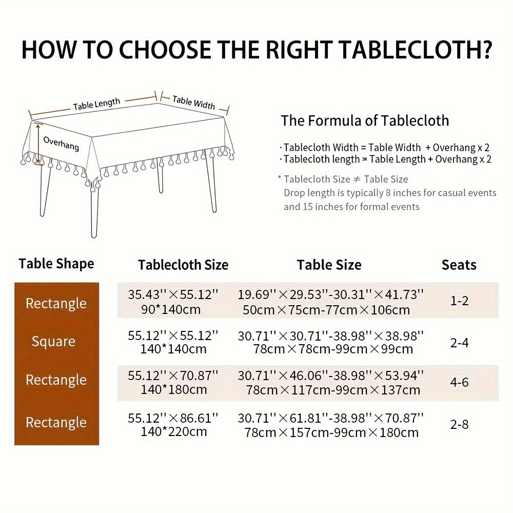 Christmas Cheer Tablecloth - Easy Clean, Stain & Oil Resistant, Machine Washable Polyester Holiday Decor, Christmas Atmosphere, Tablecloth Cover