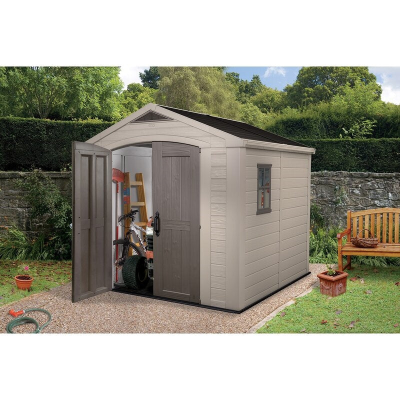 8 ft. W x 8 ft. D Plastic Storage Shed