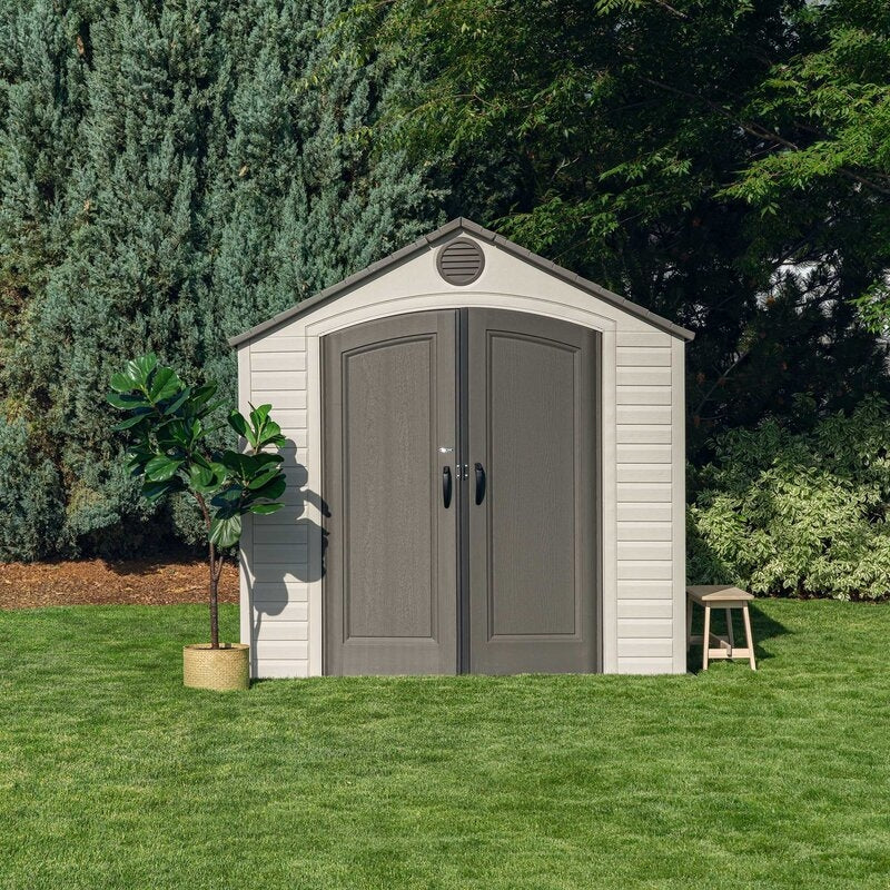 8 ft. W x 12.5 ft. D Plastic Storage Shed