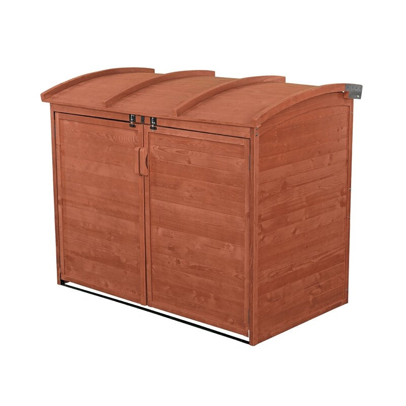 5 ft. W x 3 ft. D Solid Wood Horizontal Garbage Shed