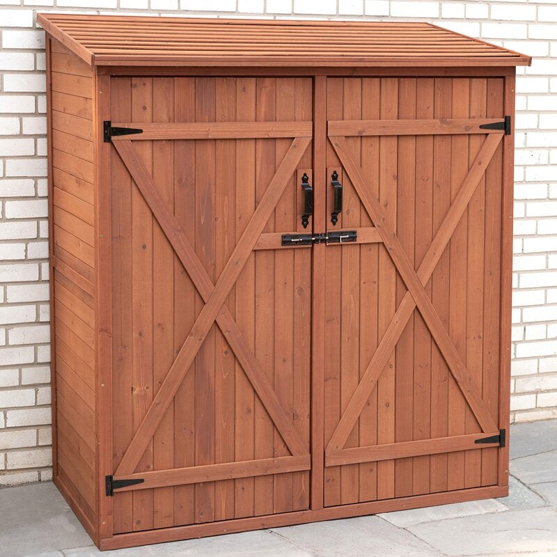5 ft. W x 3 ft. D Solid Wood Lean-To Tool Shed