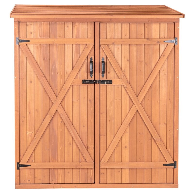 5 ft. W x 3 ft. D Solid Wood Lean-To Tool Shed