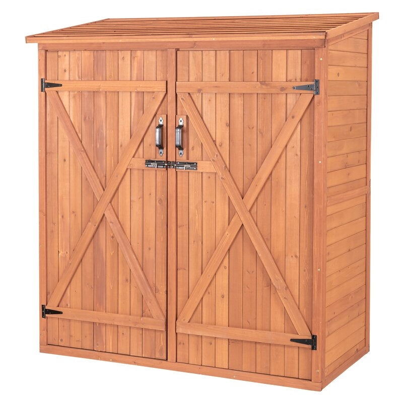 5 ft. W x 3 ft. D Solid Wood Lean-To Tool Shed