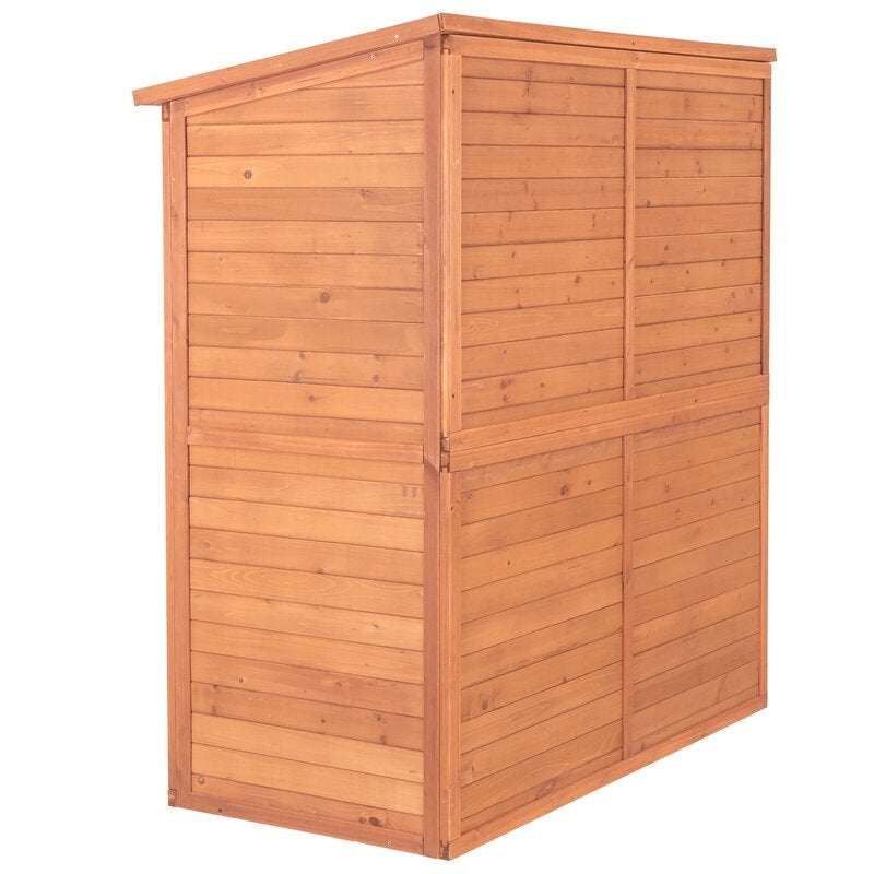 5 ft. W x 3 ft. D Solid Wood Lean-To Tool Shed