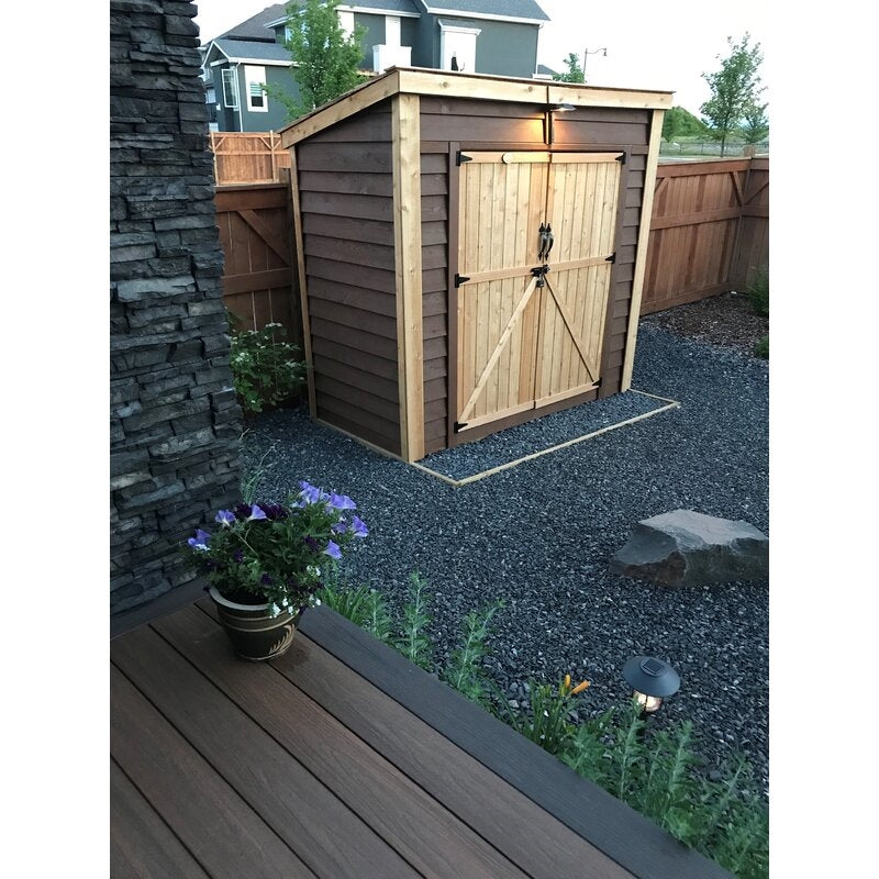 SpaceSaver 8 ft. W x 4 ft. D Solid Wood Lean-To Tool Shed