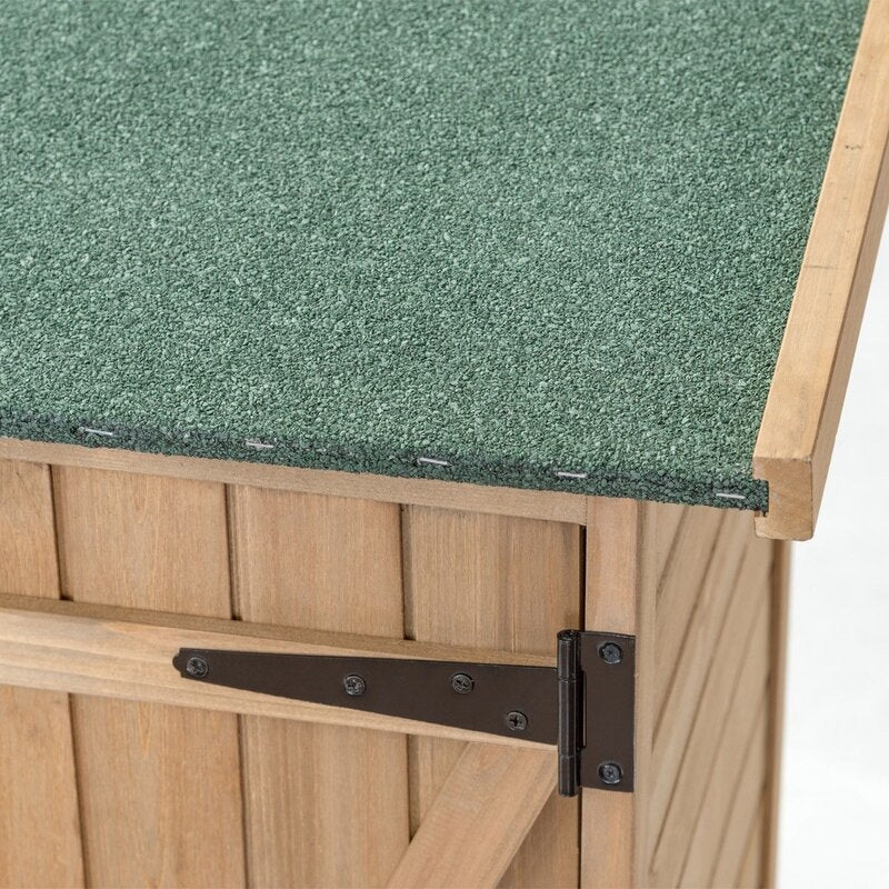 1 ft. 8 in. W x 4 ft. 8 in. D Solid Wood Vertical Tool Shed