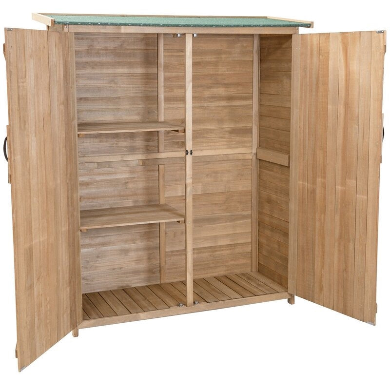 1 ft. 8 in. W x 4 ft. 8 in. D Solid Wood Vertical Tool Shed