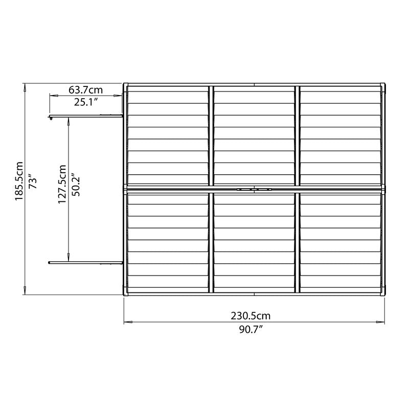 SkyLight 6 ft. W x 7.5 ft. D Polycarbonate Storage Shed