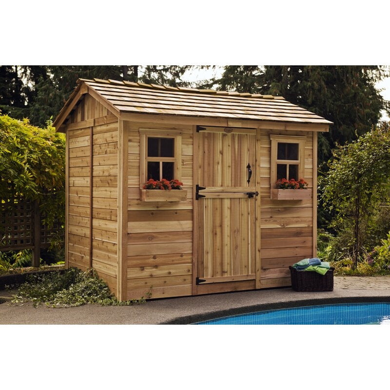 Cabana 9 ft. W x 6 ft. D Wooden Storage Shed