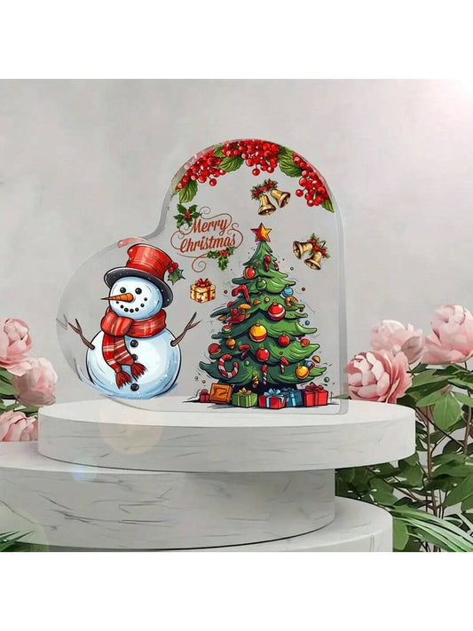 1pc Acrylic Christmas Decoration, Festive Household Decor Gift, Best Christmas Table Decoration Multicolor