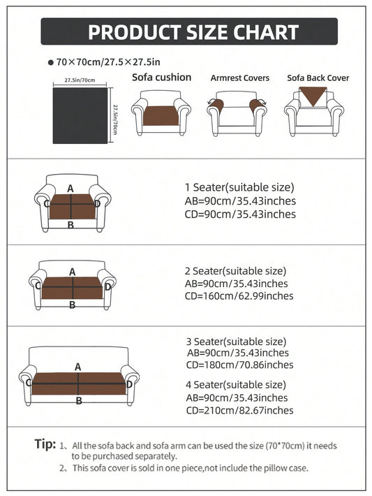 1pc All-Season Christmas Sofa Slipcover, Modern Simple Dust-Proof Anti-Slip Sofa Cushion Cover, Washable Soft Warm Couch Protector, Suitable For Bedroom, Office, Living Room, L-Shaped And 1/2/3/4-Seat Sofa Red
