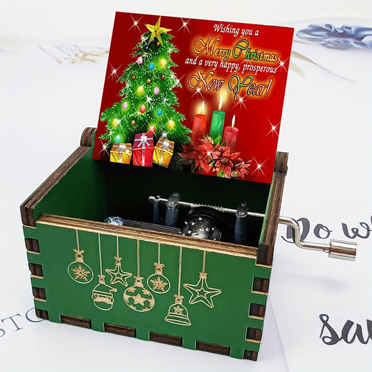 1pc Merry Christmas Music Box Gift - Cute Merry Christmas And Happy New Year Gifts To Wife Husband Boyfriend Women Girlfriend