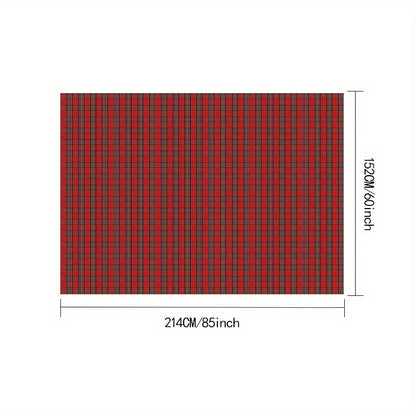 Christmas Plaid Tablecloth - Festive Red & Black Buffalo Check, Polyester - Perfect for Holiday Dining & Decor - For Christmas Parties & Gatherings - Ideal Gift for Home Decor Lovers