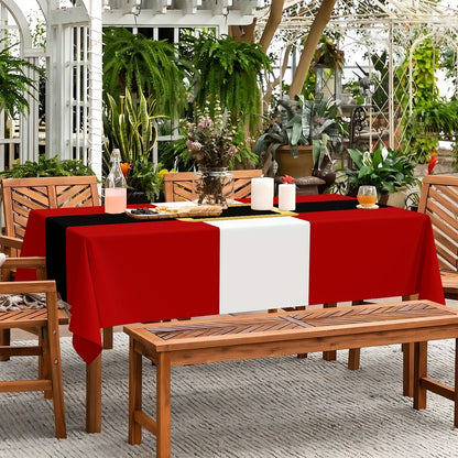Christmas Holiday Polyester Tablecloth - Festive Santa Graphic Round Table Cover - Durable, Woven, Machine-Made Polyester - Ideal for New Year & Christmas Decorations, Home & Event Design - Great Gift Idea, 1pc