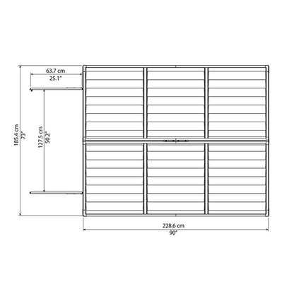 SkyLight 6 Ft. W x 7.5 Ft. D Polycarbonate Storage Shed