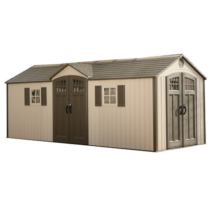 20 ft. W x 8 ft. D Plastic Storage Shed