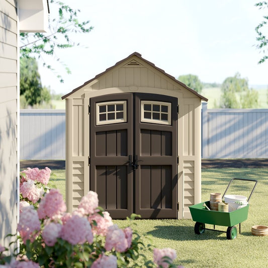 Sutton? Outdoor 7 ft. 5 in. W x 4 ft. D Plastic Storage Shed