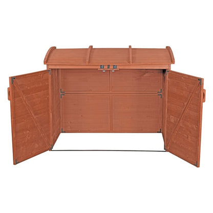 5 ft. W x 3 ft. D Solid Wood Horizontal Garbage Shed