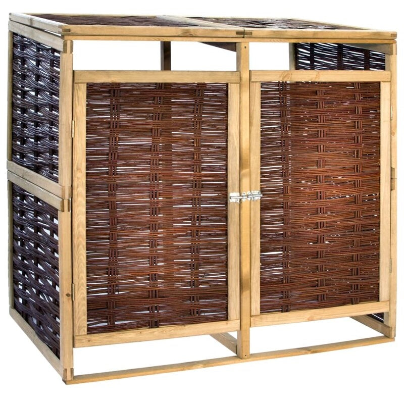 Josepha 5 ft. W x 3 ft. D Solid Wood Horizontal Garbage Shed