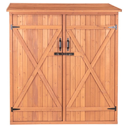 5 ft. W x 3 ft. D Solid Wood Lean-To Tool Shed