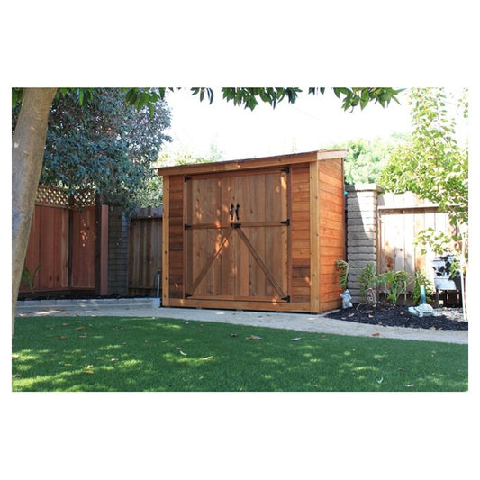 SpaceSaver 8 ft. W x 4 ft. D Solid Wood Lean-To Tool Shed