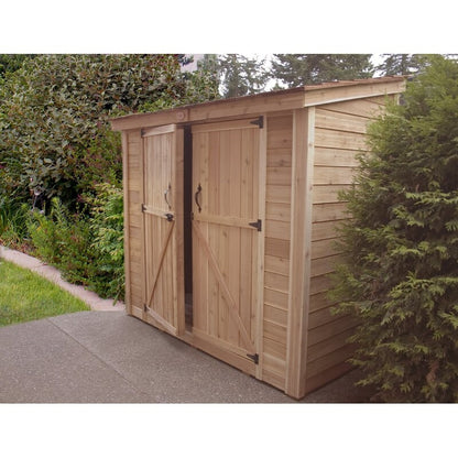 SpaceSaver 8 ft. W x 4 ft. D Solid Wood Lean-To Tool Shed