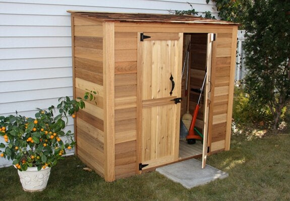 Outdoor Living Today Grand Garden Chalet 6 ft. W x 3 ft. D Solid Wood Tool Shed