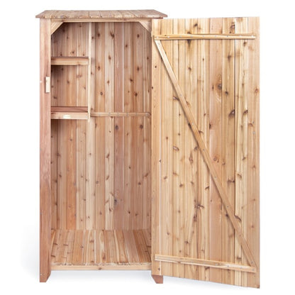 Ardoin 3 ft. W x 2 ft. D Solid Wood Vertical Tool Shed