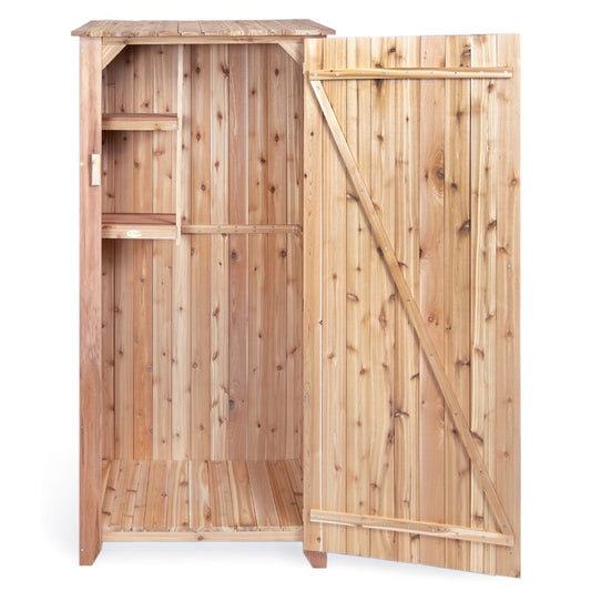 Ardoin 3 ft. W x 2 ft. D Solid Wood Vertical Tool Shed
