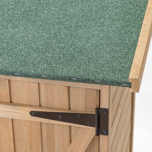 1 ft. 8 in. W x 4 ft. 8 in. D Solid Wood Vertical Tool Shed