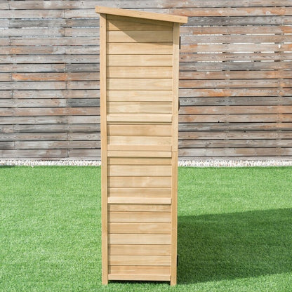 1 ft. 8 in. W x 4 ft. 8 in. D Solid Wood Vertical Tool Shed