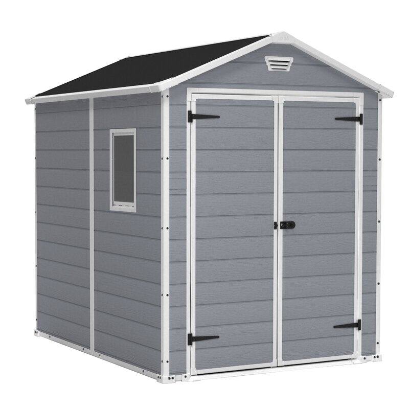 Manor 6 ft. W x 7.5 ft. D Plastic Storage Shed