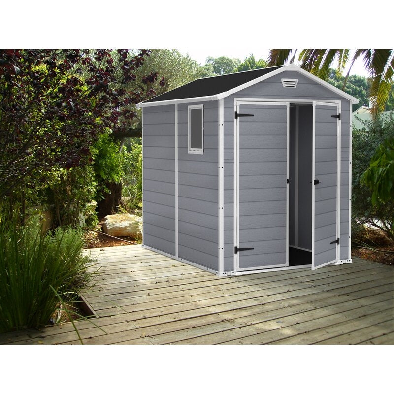 Manor 6 ft. W x 7.5 ft. D Plastic Storage Shed