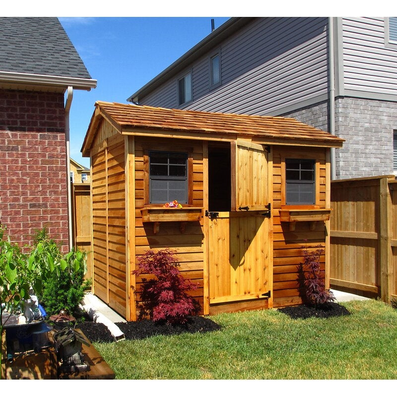 Cabana 9 ft. W x 6 ft. D Wooden Storage Shed